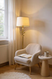 Aurelia Glow – Brass Metallic Floor Lamp