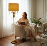 Classic Vintage Brass Floor Lamp