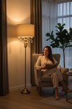 Classic Vintage Brass Floor Lamp