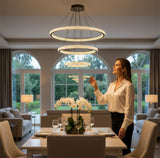 Crystal Orbit Rings Chandelier
