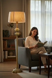 Classic Golden Aura Onyx Floor Lamp