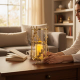 Aurora Metallic Glass Table Candle Holder