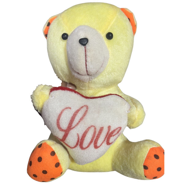 Soft Yellow Teddy Bear Toy with Love Heart – Perfect Gift All Occasions