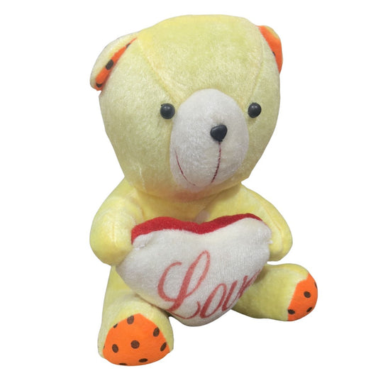 Soft Yellow Teddy Bear Toy with Love Heart – Perfect Gift All Occasions