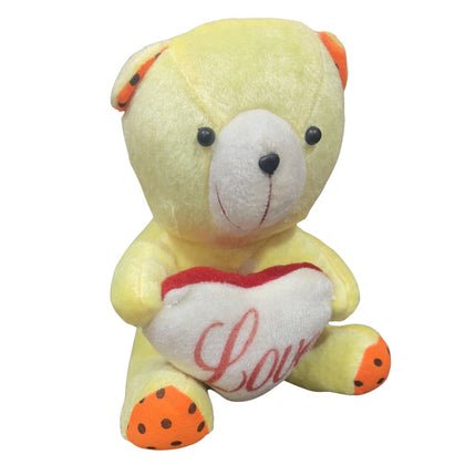 Soft Yellow Teddy Bear Toy with Love Heart – Perfect Gift All Occasions