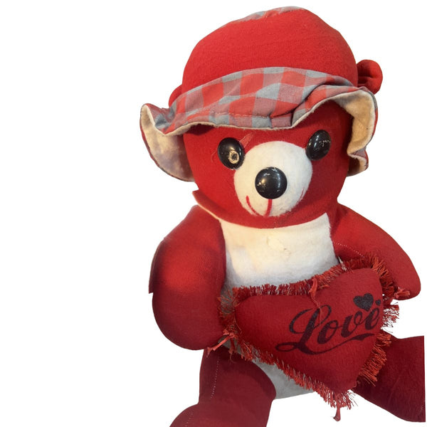 Romantic Red Teddy Bear with Love Heart Perfect Gift for friend
