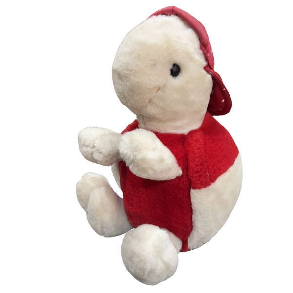 Soft Plush Teddy Bear Toy Red & White for Cute Kids