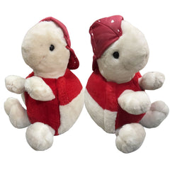 Soft Plush Teddy Bear Toy Red & White for Cute Kids