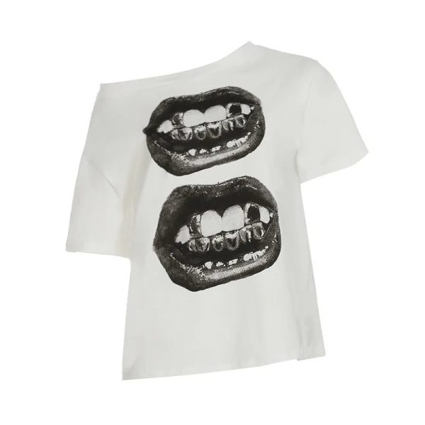 fang club off shoulder t shirt