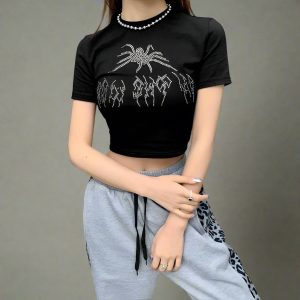 diamond venom alt crop top