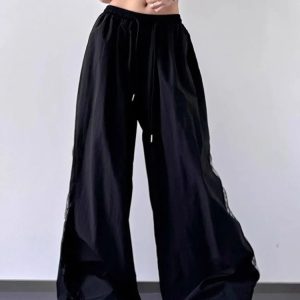 angel flow lace panel alt pants