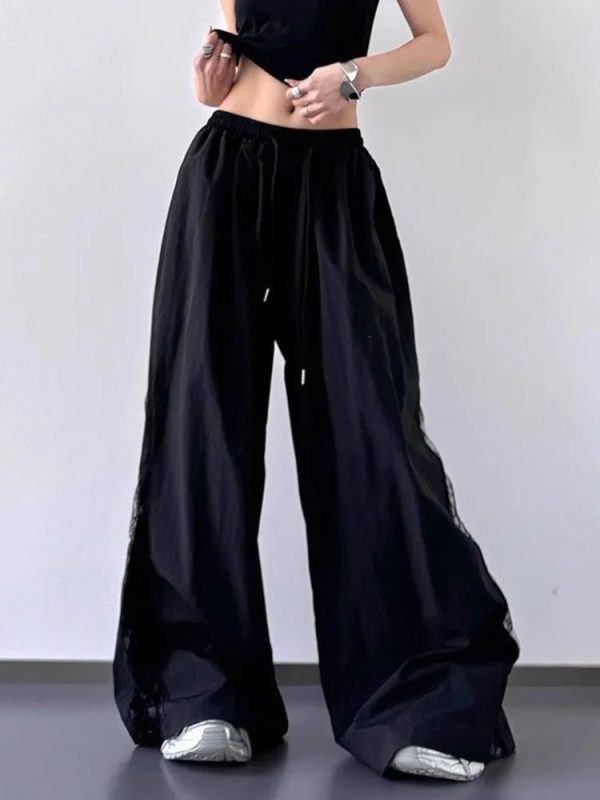 angel flow lace panel alt pants