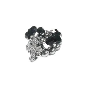grunge faith beaded ring