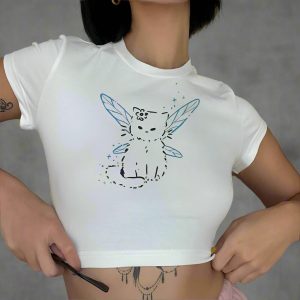 fairy cat dream cute crop top
