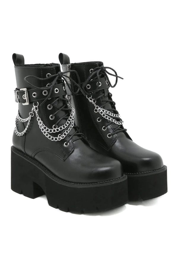 alt black gothic platform combat boots