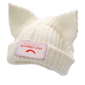 cat ear knitted hat "bitterly love"
