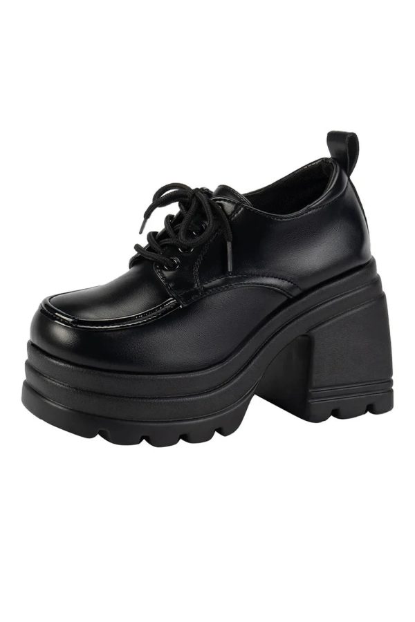 aesthetic eclipse block heel boots