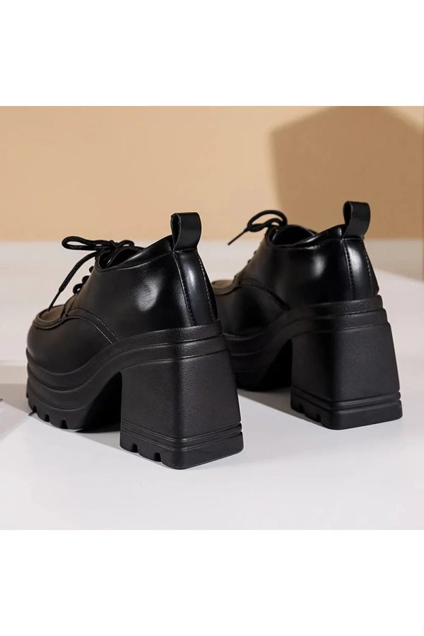 aesthetic eclipse block heel boots