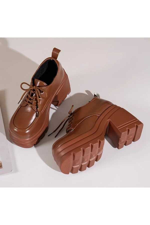 aesthetic eclipse block heel boots