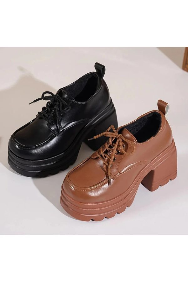 aesthetic eclipse block heel boots