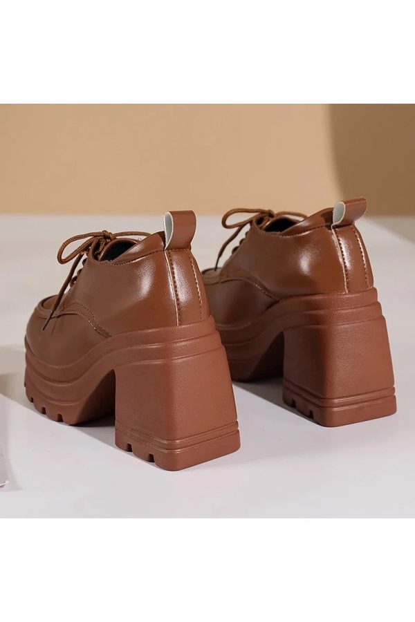aesthetic eclipse block heel boots
