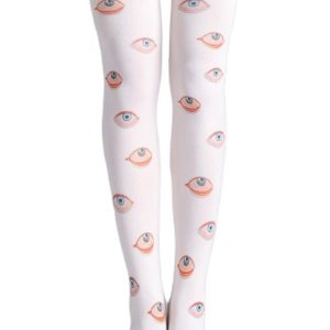 weirdcore eye print pantyhose leggings stockings