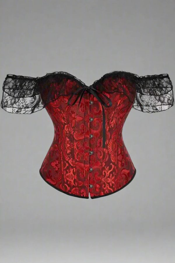 retro lace overbust corset