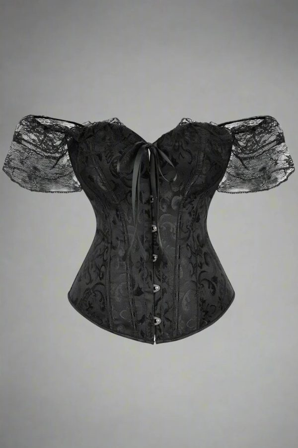 retro lace overbust corset