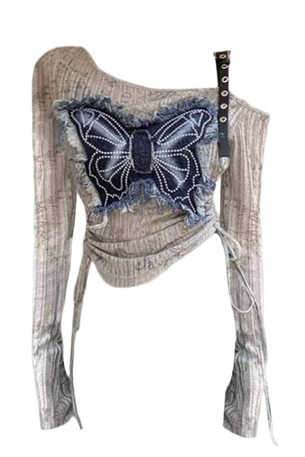 edgy lace up gothic crop top