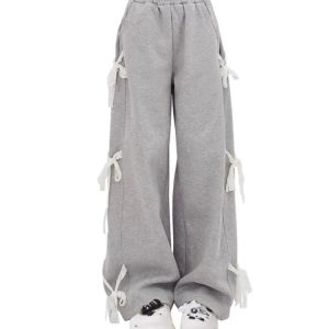 kawaii urban ribbon sweatpants