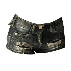 y2k jean mini shorts