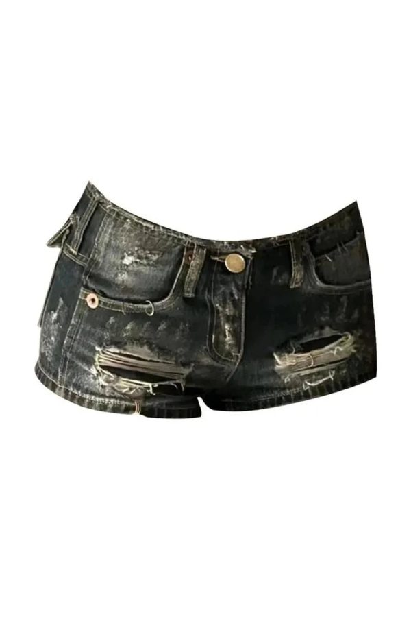 y2k jean mini shorts